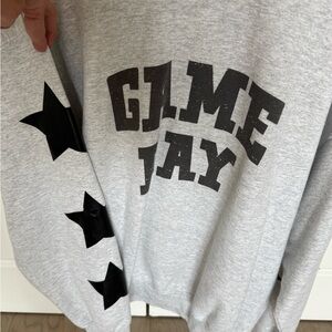 Gray Sweatshirt with Black Stars